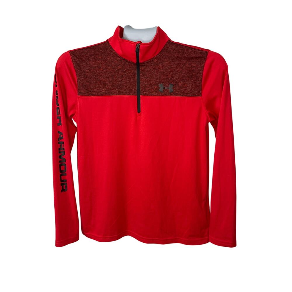 Under Armour Red and Black Pullover Boys Size Large